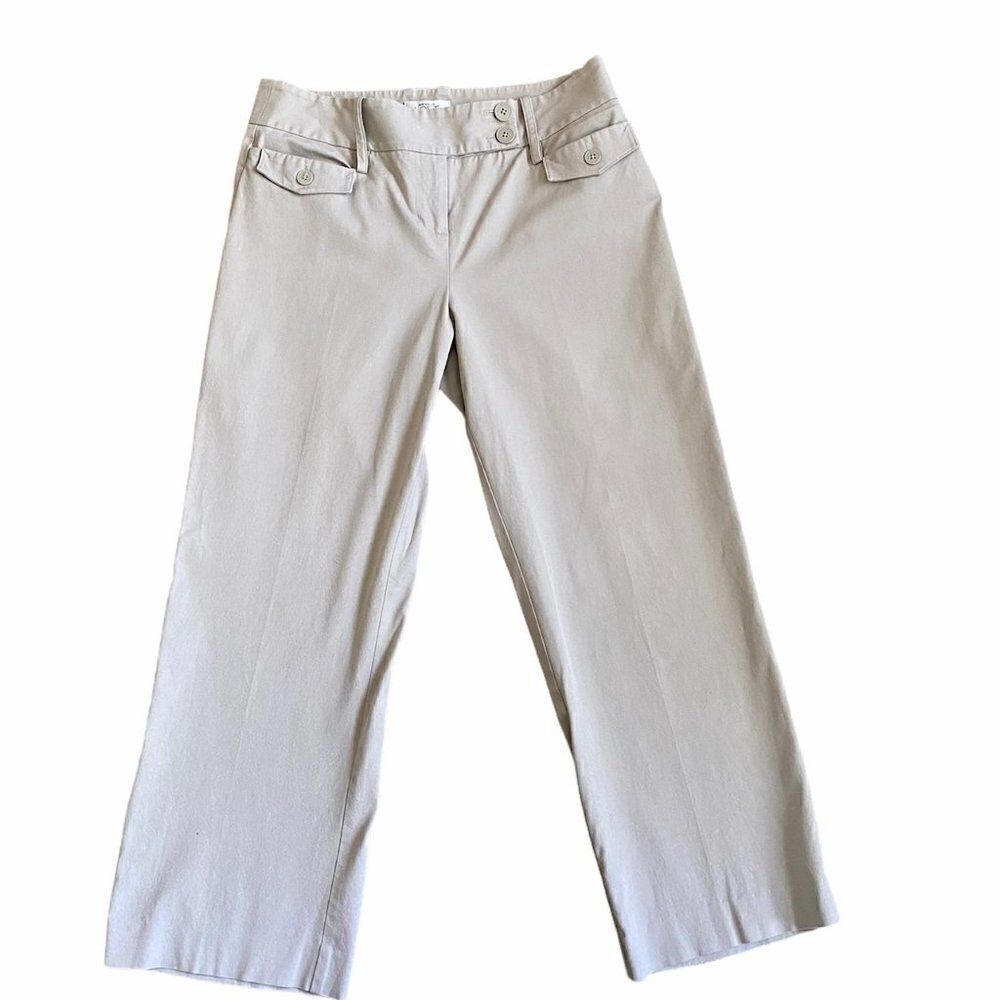 Ann Taylor Loft Womens Casual Dress Tan Pants SZ 2
